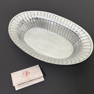 Oval Silver Serving Bowl